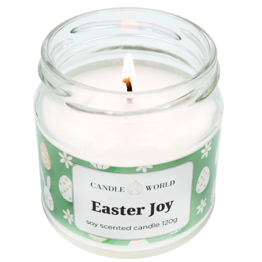 Candle World soja-Oster-Duftkerze im Glas Easter Joy 120 g