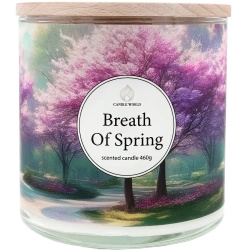 Candle World soy scented candle 3 wicks Breath of Spring 460 g Rose Geranium