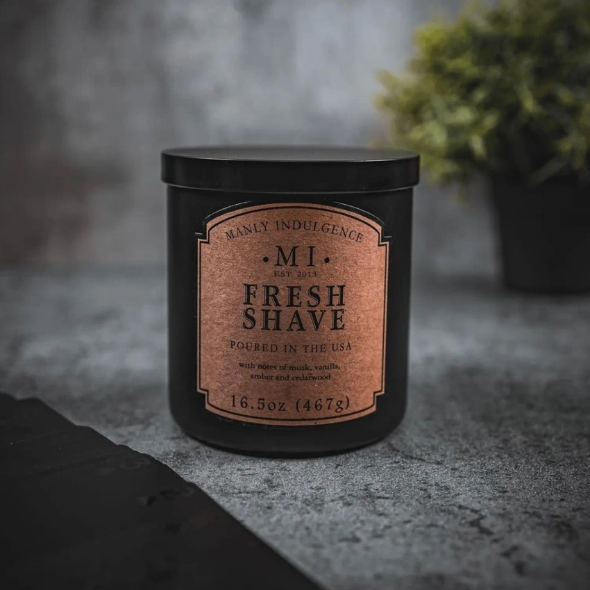 Colonial Candle soy scented candle in glass 16.5 oz 467 g - Fresh Shave 