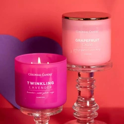 Colonial Candle Pop Of Color bougie de soja parfumée en verre 3 mèches 14.5 oz 411 g - Grapefruit Cassis