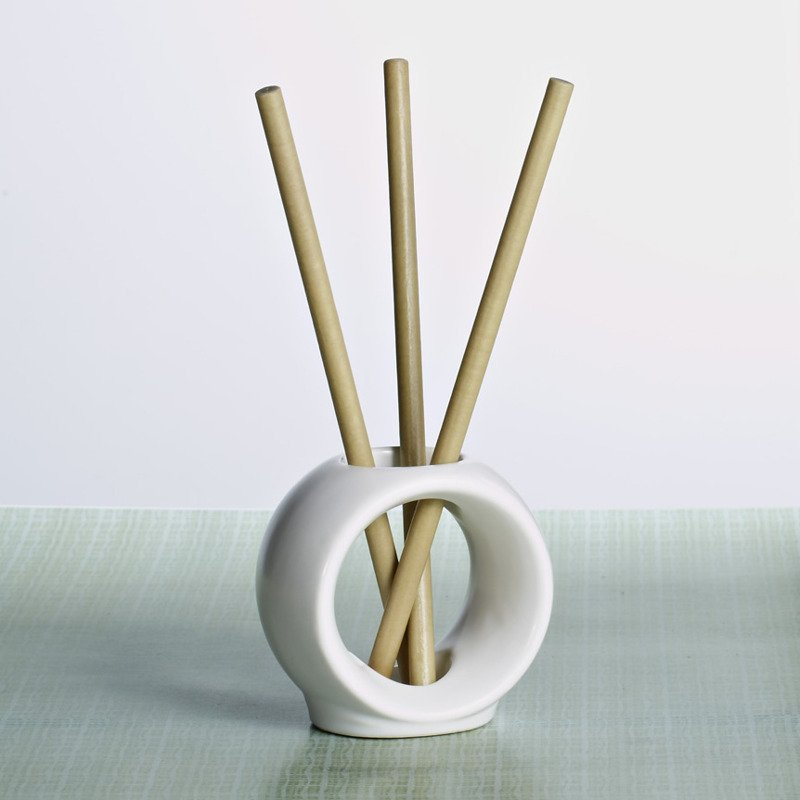 Vase élégant en céramique blanche pour bâtons parfumés Scent Sticks Candle-lite