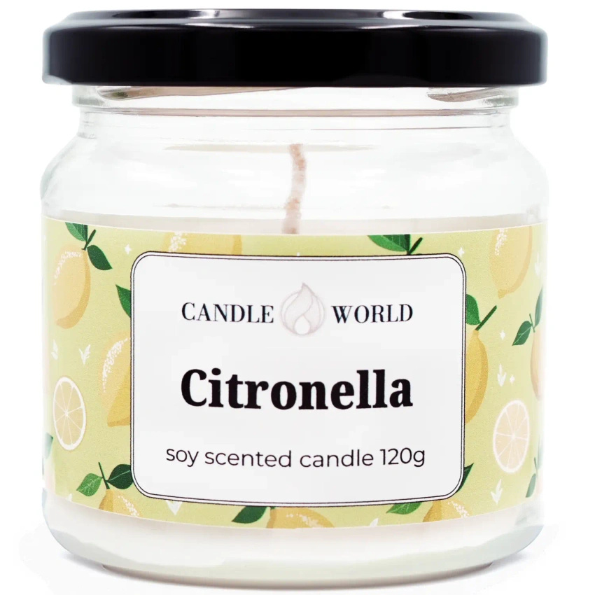 Candle World antikomárová sójová svíčka v dóze Citronella 120 g