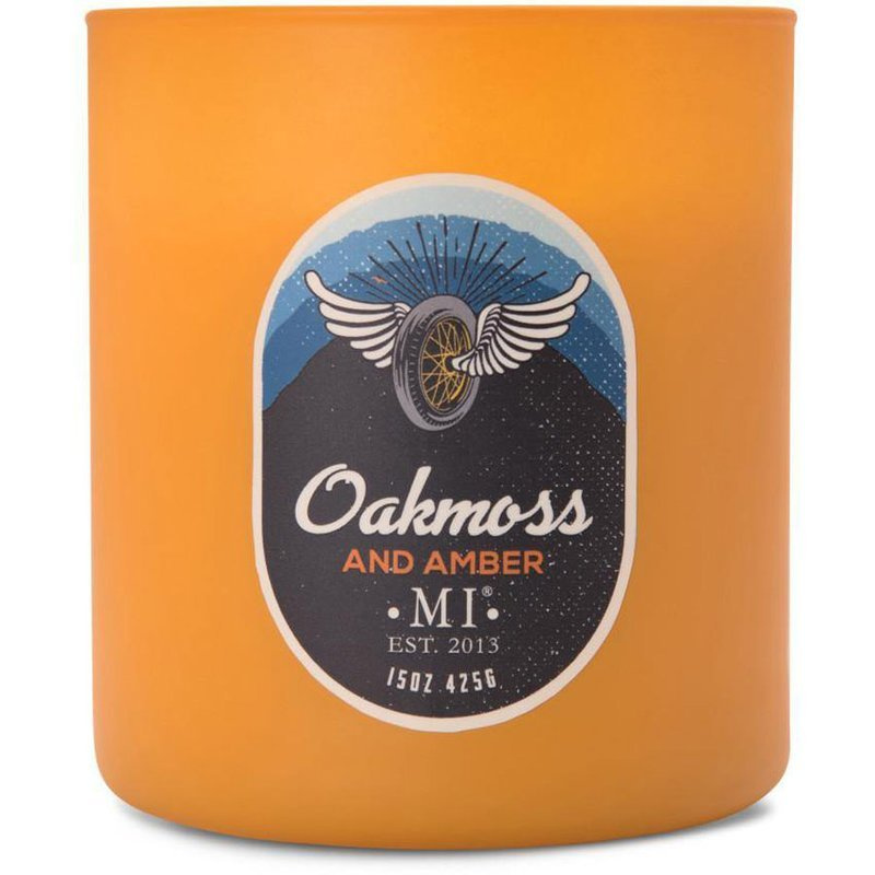 Colonial Candle Manly Indulgence All American bougie parfumée au soja 15 oz 425 g - Oakmoss & Amber