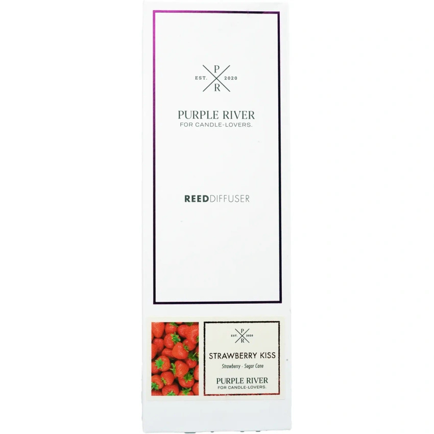 Purple River patyczki zapachowe Strawberry Kiss w szklanym flakonie 100 ml