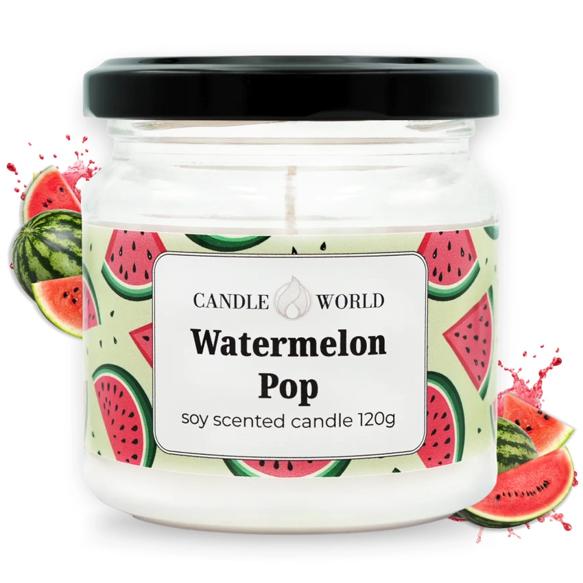 Candle World soja-Duftkerze im Glas Watermelon Pop 120 g Wassermelone