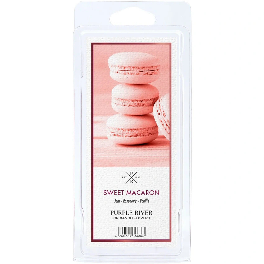 Cera profumata di soia per brucia essenze biscotto Sweet Macaron Purple River 50 g