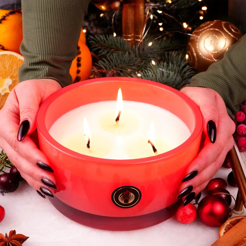 Candle World bougie de soja parfumée en verre Cranberry Orange 550 g