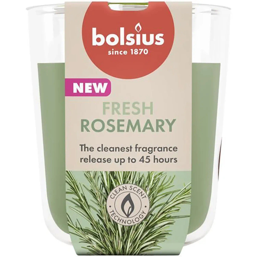Bolsius świeca zapachowa w szkle 97/83 mm True Scents - Rozmaryn Fresh Rosemary