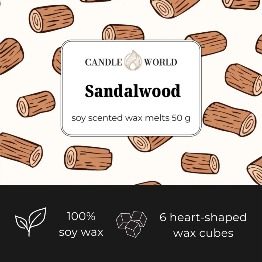 Candle World cire parfumée au soja Sandalwood 50 g