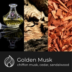 Candle World soja-Duftkerze im Glas Golden Musk 120 g Moschus