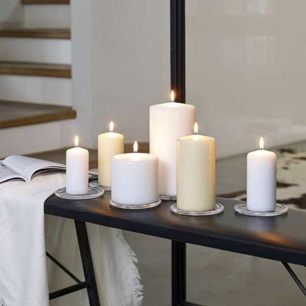 Bolsius bougie pilier solide non parfumée 30cm 300/98 mm - Blanc