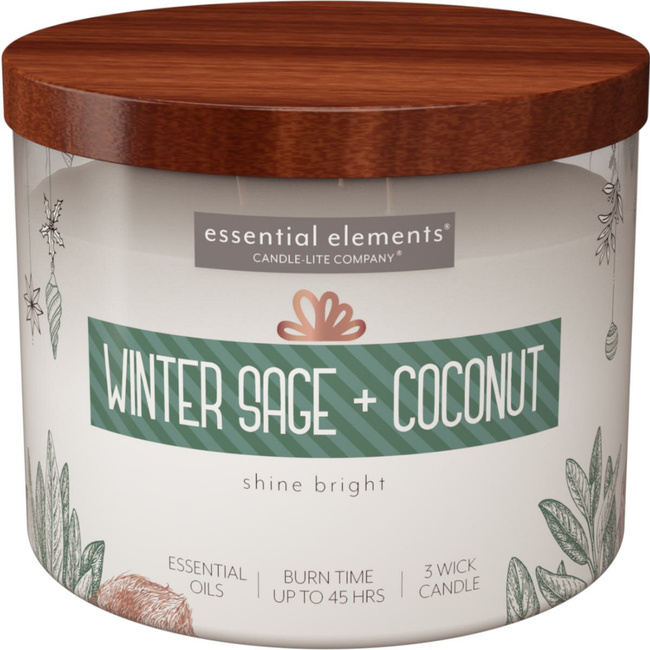 Candela natalizia profumata Winter Sage Coconut Candle-lite