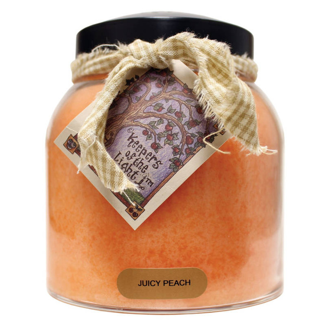 Cheerful Candle Papa Jar large glass jar scented candle 2 wicks 34 oz 963 g - Juicy Peach