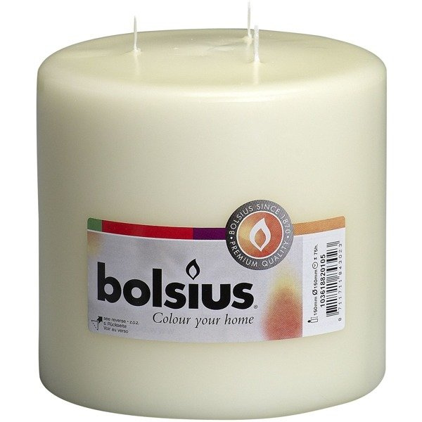 Bolsius pillar candle 3 wick 200/150 mm - Cream