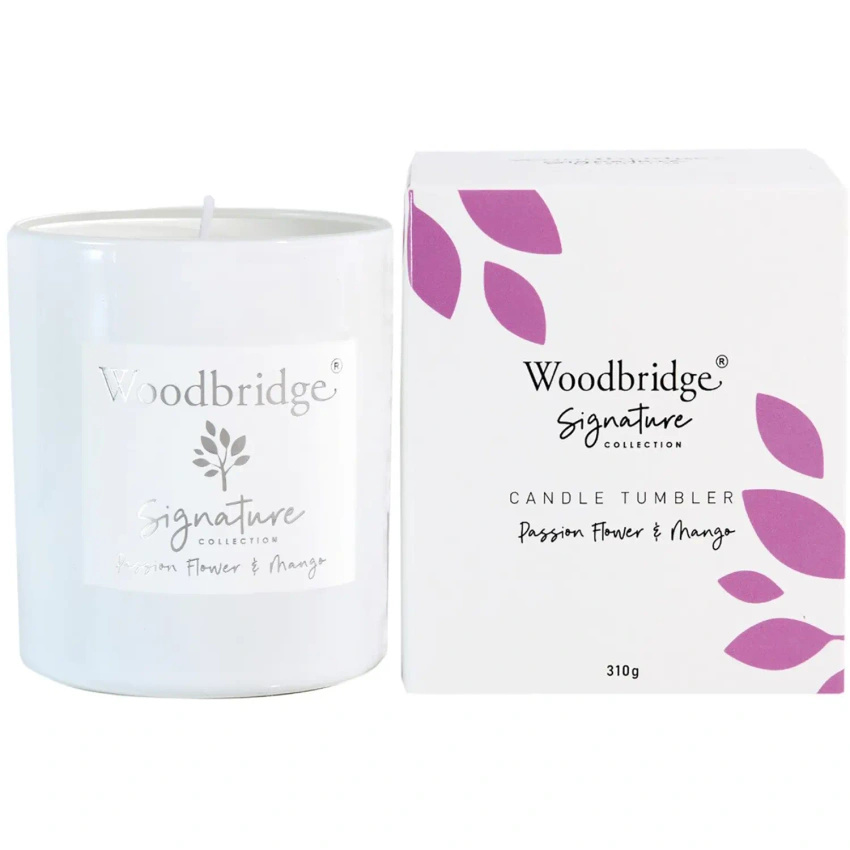 Bougie cadeau parfumée fruit de la passion exotique Passion Flower Mango 310 g Woodbridge