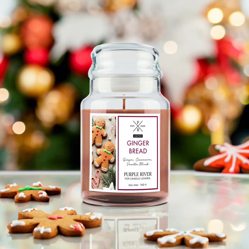 Duftkerze Weihnachten Gingerbread Purple River 623 g