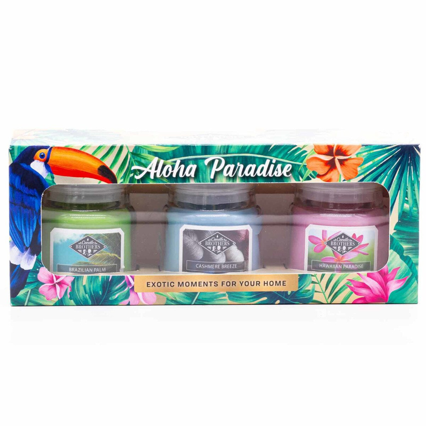 Duftkerze soja set drei Stücke 85 g Candle Brothers - Aloha Paradise