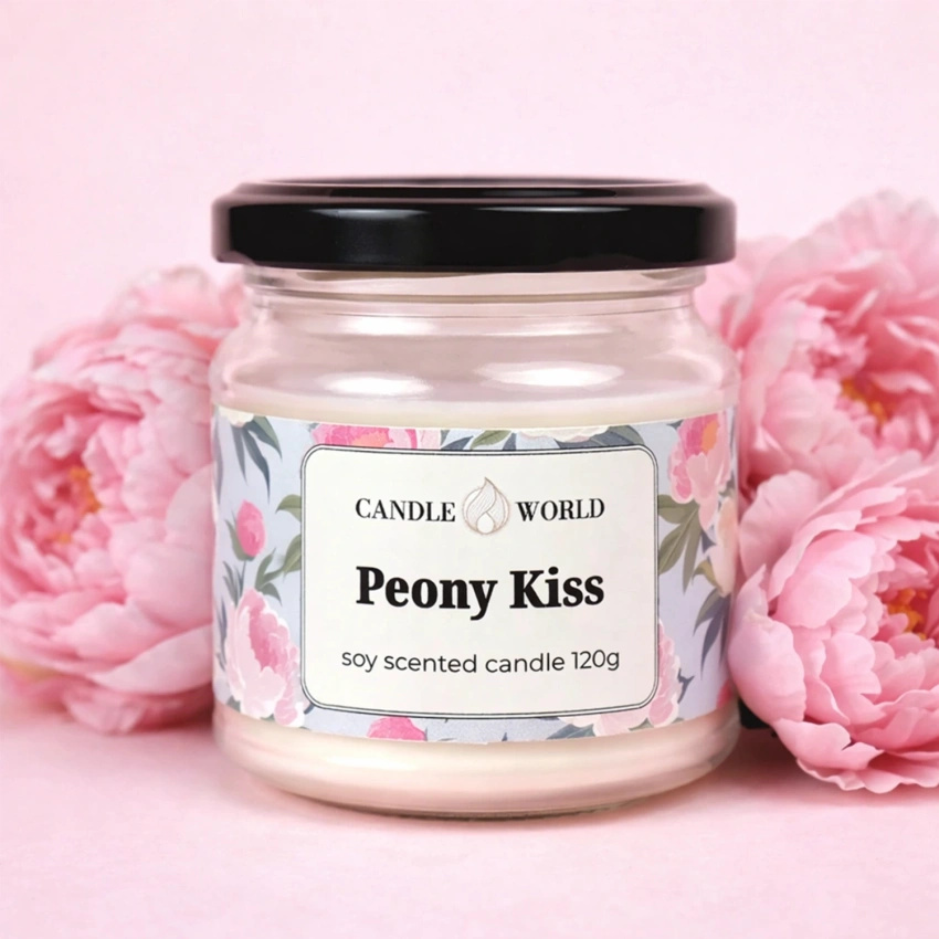 Candle World bougie parfumée au soja Peony Kiss 120 Pivoine