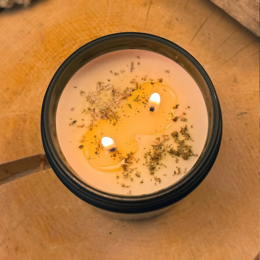 Sojová vonná svíčka CBD ve skle Balance Mandarin Sandalwood Candle Brothers 350 g