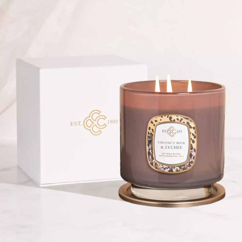 Luksusowa świeca zapachowa Coconut Milk Lychee Colonial Candle