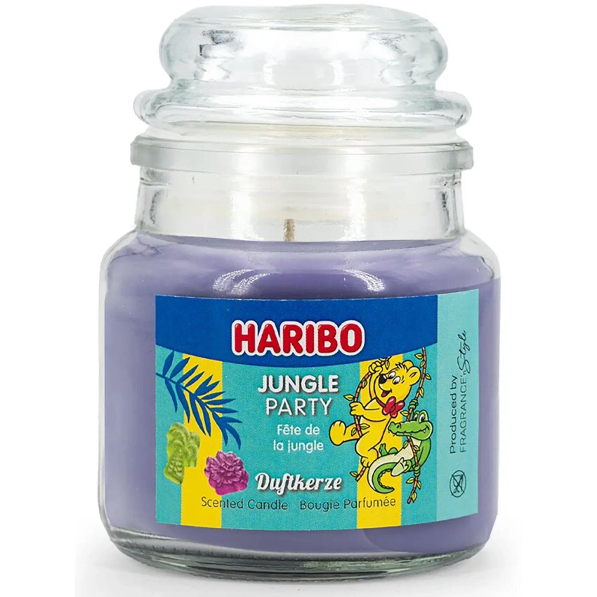 Haribo Kleine Duftkerze im Glas Jungle Party exotische Früchte 85 g