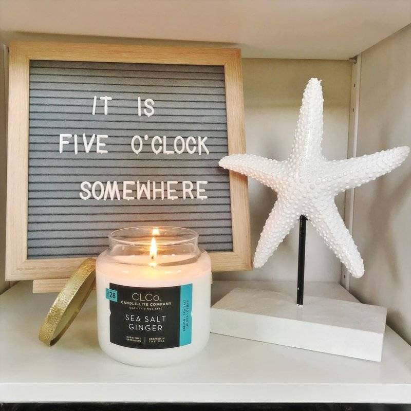 Grote geurkaars in glas Zeezout Gember - Sea Salt Ginger Candle-lite