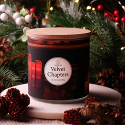 Candle World bougie parfumée au soja 3 mèches Velvet Chapters Vanille Musc 460 g