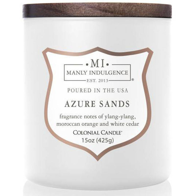 Duftkerze Soja für Männer Holzdocht Colonial Candle - Azure Sands