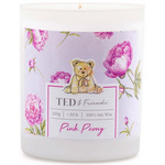 Sojowa świeczka zapachowa w szkle piwonia - Pink Peony Ted Friends