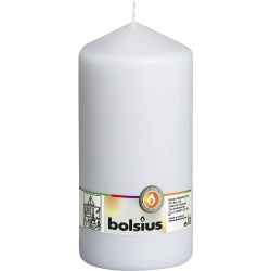 Bolsius candela a colonna non profumata 20 cm 200/98 mm - Bianco