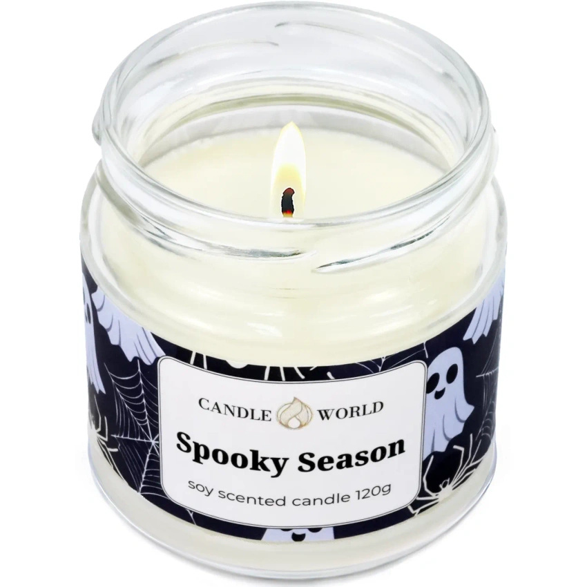 Candle World Soja Duftkerze Glas Spooky Season 120 g Dunkler Wald