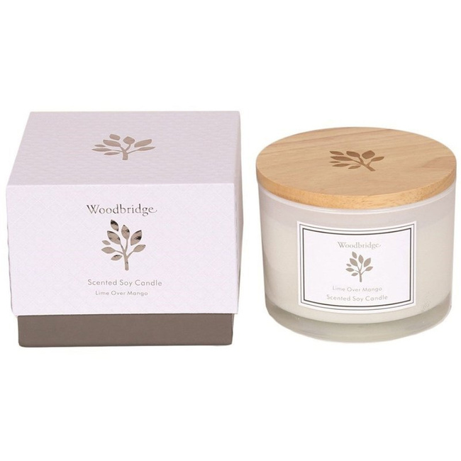 Gift candle soy scented large Woodbridge - Lime Over Mango