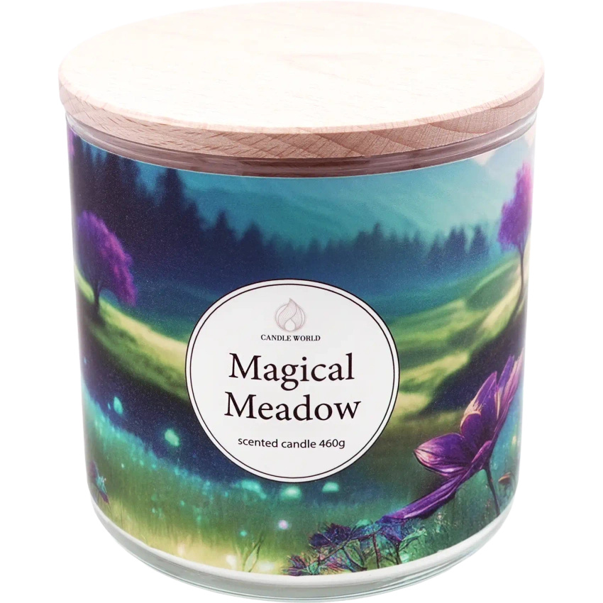 Candle World soja-Duftkerze 3 Dochte Magical Meadow 460 g Violett Moschus