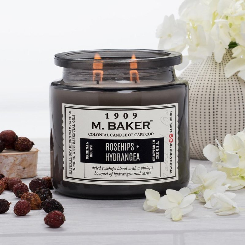 Sojowa świeca zapachowa słoik apteczny 396 g Colonial Candle M Baker - Rosehips Hydrangea