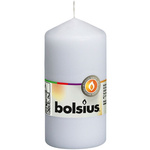 Bolsius pillar unscented solid candle 12 cm 120/58 mm - White
