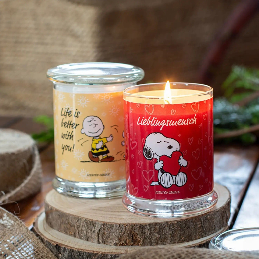 Valentijnsdag Peanuts Snoopy Lieblingsmensch geurkaars