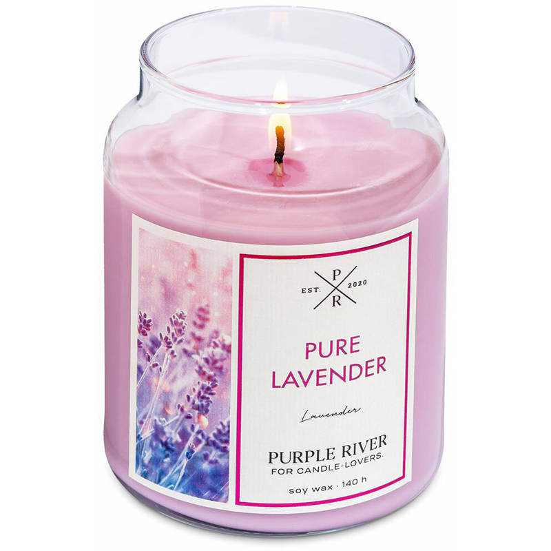 Soy scented candle Pure Lavender Purple River 623 g