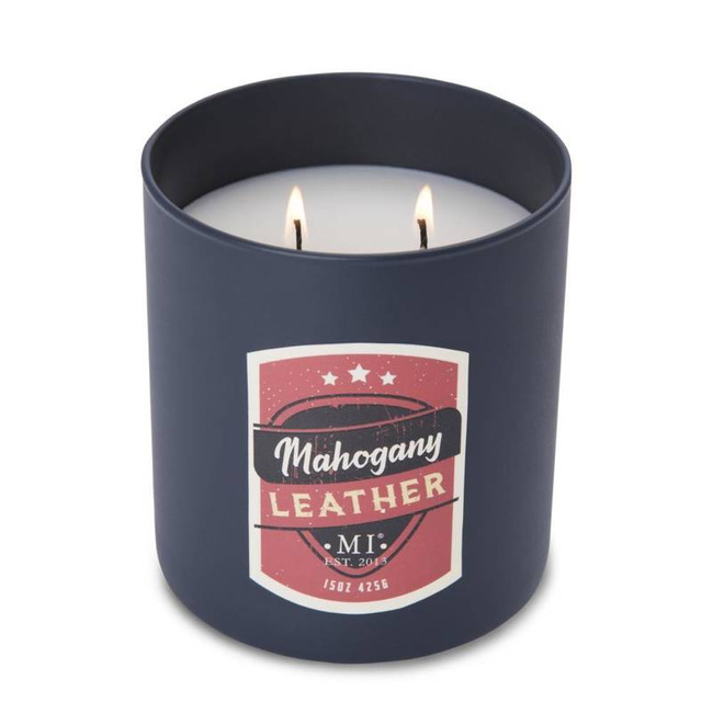 Świeca zapachowa dla mężczyzn Mahogany Leather Colonial Candle