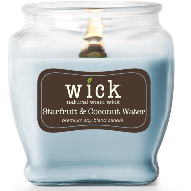 Bougie de soja parfumée Colonial Candle Wick mèche en bois 15 oz 425 g - Starfruit & Coconut Water