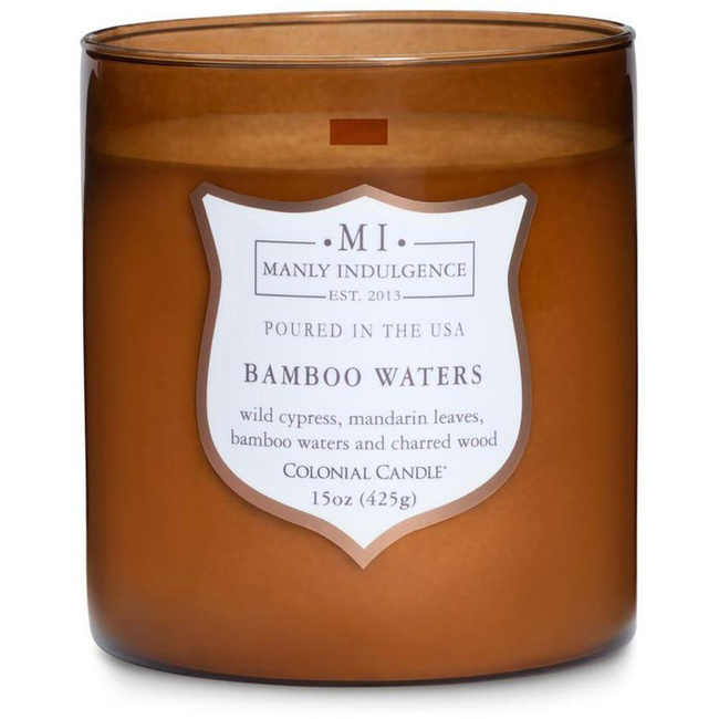 Duftkerze Soja für Männer Holzdocht Colonial Candle - Bamboo Waters