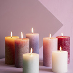 Bolsius Rustic Shine unscented solid pillar candle 100/100 mm 10 cm - Cloudy White